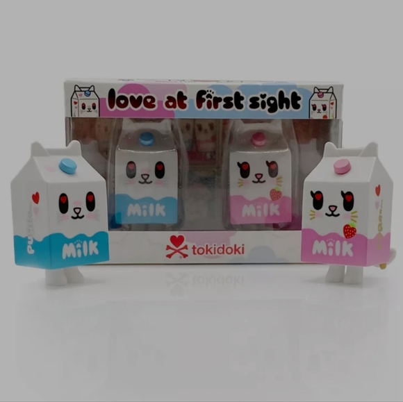 Tokidoki Love At First Sight Valentine’s Day Milk Cats Figure - Picture 1 of 1